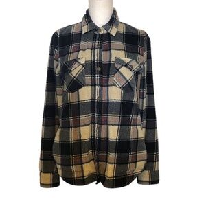 O'NEILL Shacket Women's Size Small Blue Red Plaid Multicolor Long Sleeve